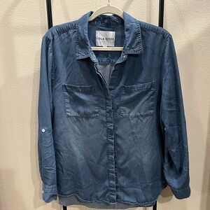 Women’s Lola River Button Down Chambray Shirt (XL)